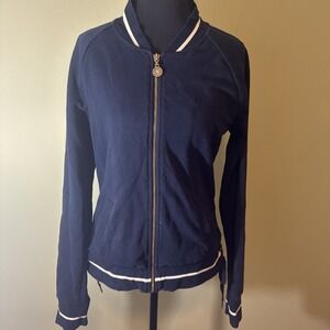 Vintage Converse One Star Sweater Jacket‎ Full Zip Navy Women's Size M RARE